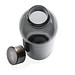 Auslaufsichere Trinkflasche mit Metalldeckel, schwarz
