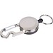 Ausziehbarer Schlüsselanhänger mit Karabiner aus Metall PEGGY, schwarz