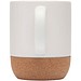 Bari 300 ml Sublimation Keramiktasse mit Korkdetails, weiss