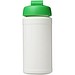 Baseline® Plus 500 ml Sportflasche mit Klappdeckel, weiß/grün