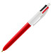 BIC® 4-Farb-Kugelschreiber, rot/weiß