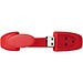 Bracelet USB-Stick, rot, 2GB