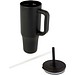 Brady 900 ml RCS-zertifizierter Isolierbecher mit Silikon Trinkhalm, schwarz
