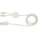 Citala 150 cm 5-in-1 Kabel aus recyceltem Kunststoff für Datenübertragung und 27W Schnellladung, weiss