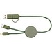 Citala 30 cm 5-in-1 Kabel aus recyceltem Kunststoff für Datenübertragung und 27W Schnellladung, heather grün
