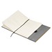 Recycled Leder Geschenkset  Notizbuch mit Metall-Kugelschreiber, anthrazit