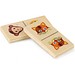 DOMIN. Domino-Spiel aus Holz mit 28 Tierfiguren, Naturhell