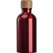 Edelstahltrinkflasche mit Karabiner, 400ml, rot