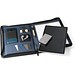 EMERGE FOLDER. A4 Mappe aus recyceltem Polyester (100% rPET) 300D mit Reißverschluss, Blau