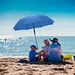 FARE® Strand-Sonnenschirm Travelmate Camper, blau