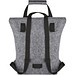 Felta Fahrradtasche aus GRS-recyceltem Filz 13 L, mittelgrau