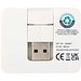 Gaia 4 Port USB Hub mit USB-A- und Typ-C-Ausgang und zwei Eingängen aus recyceltem Kunststoff, weiss