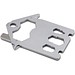 Geschenkartikel: ROMINOX® Key Tool House / Haus (21 Funktionen) im Motiv-Mäppchen Danke, silber