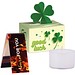 Geschenkbox Mini Kleeblatt, Alpenmilch Schokotäfelchen, inkl. Druck