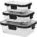 Glasbox LOKA, 370 ml, schwarz/transparent