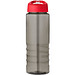 H2O Active® Eco Treble 750 ml Sportflasche mit Stülpdeckel & Trinktülle, kohle, weiß
