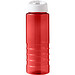 H2O Active® Eco Treble 750 ml Sportflasche mit Stülpdeckel & Trinktülle, rot, weiß