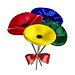 Handgefertigte Glasblume, Ostern, gelb, 1-seit. Druck