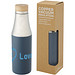 Hulan 540 ml Kupfer-Vakuum Isolierflasche mit Bambusdeckel, eisblau