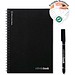 INFINITEBOOK PLAIN A5. "Infinitebook" mit flexiblem Einband und 15 unlinierten Whiteboard Seiten, Schwarz