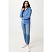 IQONIQ Abisko Zip-Kapuzenpullover aus recycelter Baumwolle, heather blue, XXS