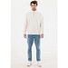 IQONIQ Elgon Quarter-Zip-Sweater aus rec. Baumwolle, ivory white, L