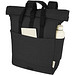 Joey 15 Zoll GRS Rolltop Laptop-Rucksack aus recyceltem Canvas 15 L, schwarz