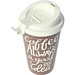 Kaffeebecher Premium Deluxe, weiss/weiss