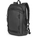 KAMPALA. Laptop-Rucksack aus 900D hochdichtem recyceltem Polyester mit wasserdichter Beschichtung und 210D Futter aus recyceltem Polyester 17'3", Schwarz