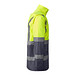 Kombinierter, gesteppter Parka Merak mit High Visibility, XXXL, bleigrau/fluor yellow