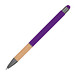 Kugelschreiber mit Griffzone aus Bambus, violett