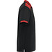 Kurzarm-Poloshirt Samurai in Farbkombination, S, schwarz/rot