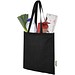 Madras 140 g/m² Baumwoll Tragetasche aus GRS recycelter Baumwolle, 7L, schwarz