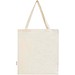 Madras 140 g/m² Baumwoll Tragetasche mit Seitenfalten aus GRS recycelter Baumwolle, natur