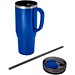 Melbourne 1200 ml RCS-zertifizierter Isolierbecher mit Strohhalm, royalblau