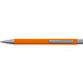LANCE® Softtouch Metallkugelschreiber Abu-Dhabi, Beschläge silber matt, blaue Mine, orange