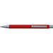 LANCE® Softtouch Metallkugelschreiber Abu-Dhabi, Beschläge silber matt, blaue Mine, rot