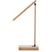 MOREY. Klappbare Schreibtischlampe mit superschnellem kabellosem 15W-Ladegerät aus Bambus, Natur