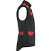 Multipocket Arbeitsweste Armada in Farbkombination, XXL, schwarz/rot