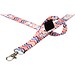 Neve Sublimation Lanyard für mit Loop, schwarz, 20mm