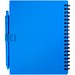 Niove Softcover Notizbuch aus recyceltem Kunststoff mit Kugelschreiber (blaue Mine), blau
