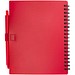 Niove Softcover Notizbuch aus recyceltem Kunststoff mit Kugelschreiber (blaue Mine), rot