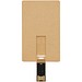 Rechteckiger, ausklappbarer USB-Stick in Kreditkarten-Format, Kraftpapier, 1GB