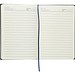 Recyceltes PU-Notizbuch (A5) Elian, blau
