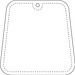 RFX™ H-09 Trapezförmiger reflektierender PVC-Anhänger, weiss