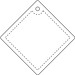 RFX™ H-20 Diamant reflektierender PVC-Anhänger groß, weiss