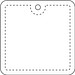 RFX™ H-20 quadratischer reflektierender PVC-Anhänger, weiss