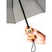 RIVER. Faltbarer Regenschirm aus recyceltem Polyester (100% rPET) 190T Pongé mit automatischer Öffnung und Schließung, Hellgrau