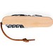 RYKER. Multifunktionales Taschenmesser aus Bambus und Edelstahl mit PU-Griff, Natur