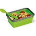 SAFFRON. Lunchbox. Faltbare hermetische Frischhaltebox aus Silikon und PP 640 mL, Hellgrün
